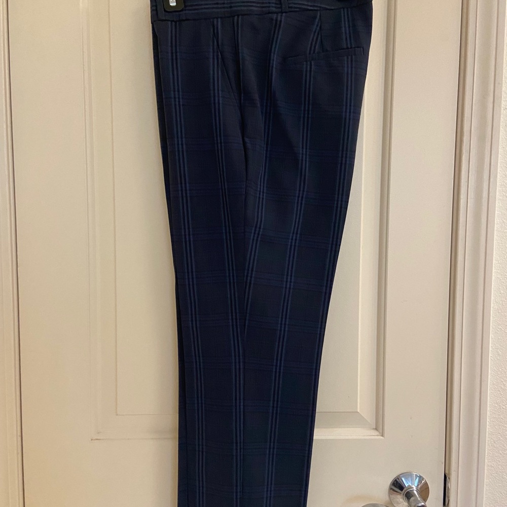 Banana Republic Ryan Pant (Sz8) Navy Plaid